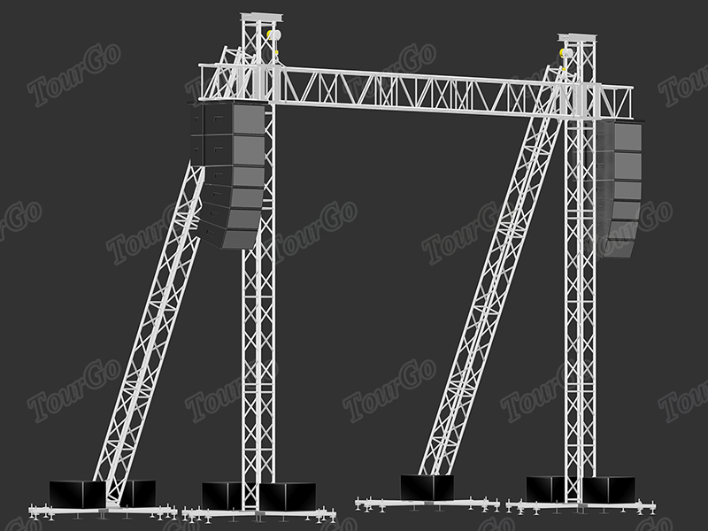 TourGo 8x8m LED Display Truss for Hanging LED Screen and Speakers