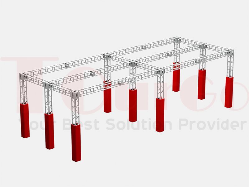 TourGo Ground Level Aluminum Ninja Warrior Truss Structure-2X2