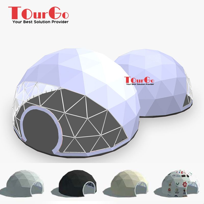 TourGo Rainproof Transparent Canvas Geodesic Dome Tent