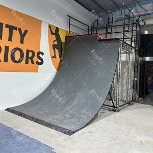 2028 LA Summer Sport Games Modern Pentathlon Course UIPM Obstacles Finish Warped Wall for Ninja Warrior