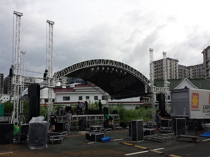 Tourgo DJ Lighting Truss / Aluminum Lighting Truss Frame / Outdoor Stage Truss Design