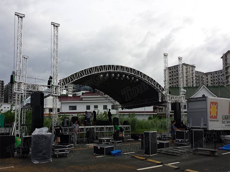 Tourgo DJ Lighting Truss / Aluminum Lighting Truss Frame / Outdoor Stage Truss Design