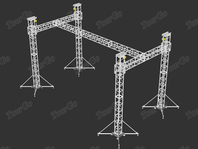 TourGo 9x4x6m Aluminum Performance LED Stage Lighting Screw Truss
