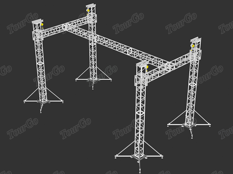 TourGo 9x4x6m Aluminum Performance LED Stage Lighting Screw Truss