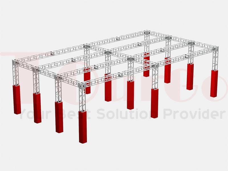 TourGo Ground Level Aluminum Ninja Warrior Truss Structure-3X2