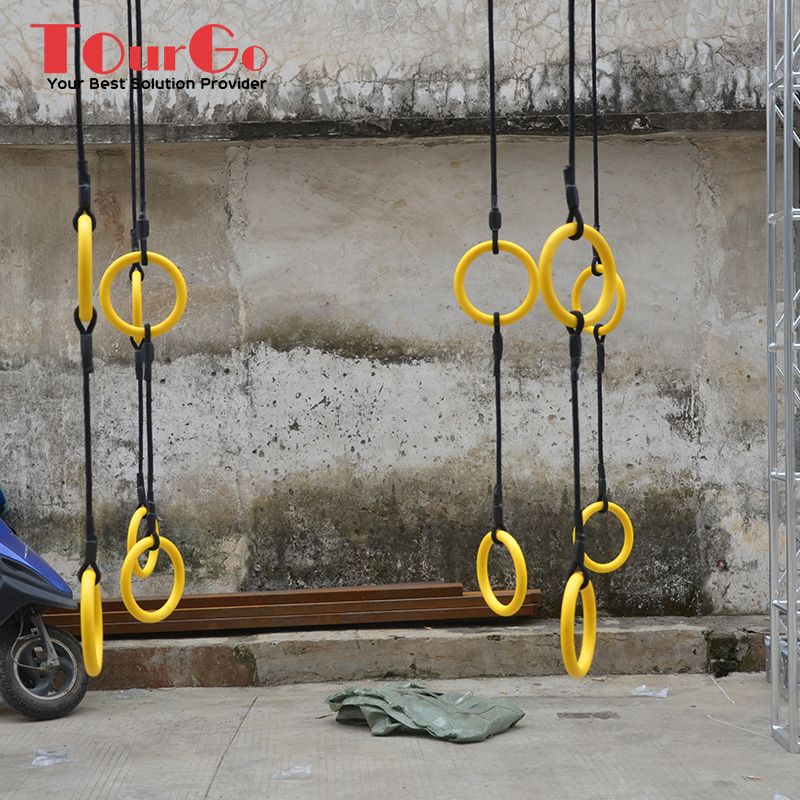 Kids Ninja Warrior Course Equipment Sea of Multiple Rings
