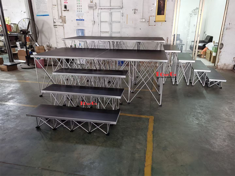 1x1m Non-Slip Aluminum Portable Concert Event Wedding Stage Riser with Different Height
