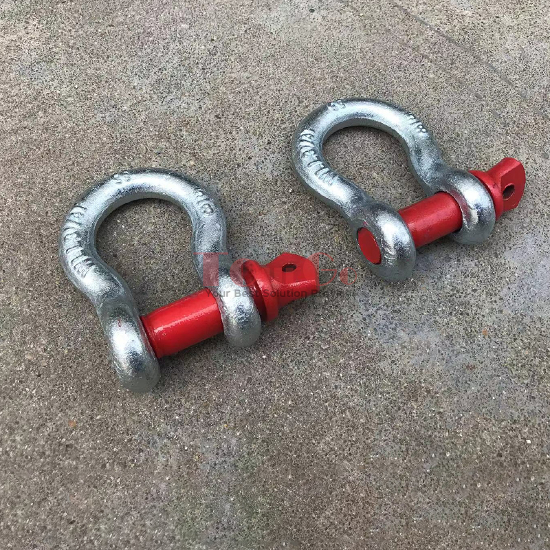 US American Standard G209 Hot Dip Galvanized Drop Forged Screw Pin Anchor Bow Shackle