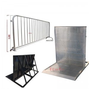 High Quality Steel Barriers Temporary Pedestrian Crowd Control Barrier Fencing Outdoor Aluminum Concert Crowd Control Barrier