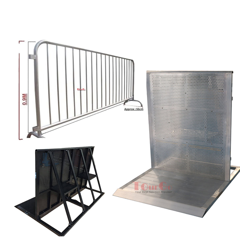 High Quality Steel Barriers Temporary Pedestrian Crowd Control Barrier Fencing Outdoor Aluminum Concert Crowd Control Barrier