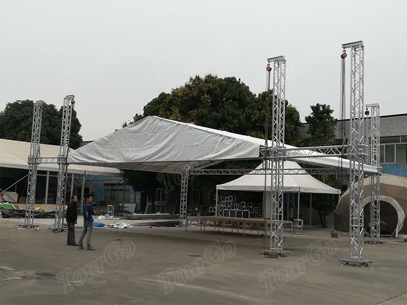 Tourgo Aluminum Truss Roof System Used in Stage Lighting Truss Display