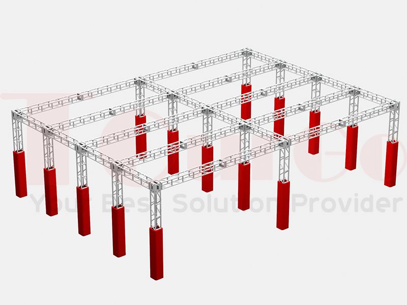 TourGo Ground Level Aluminum Ninja Warrior Truss Structure-4X2