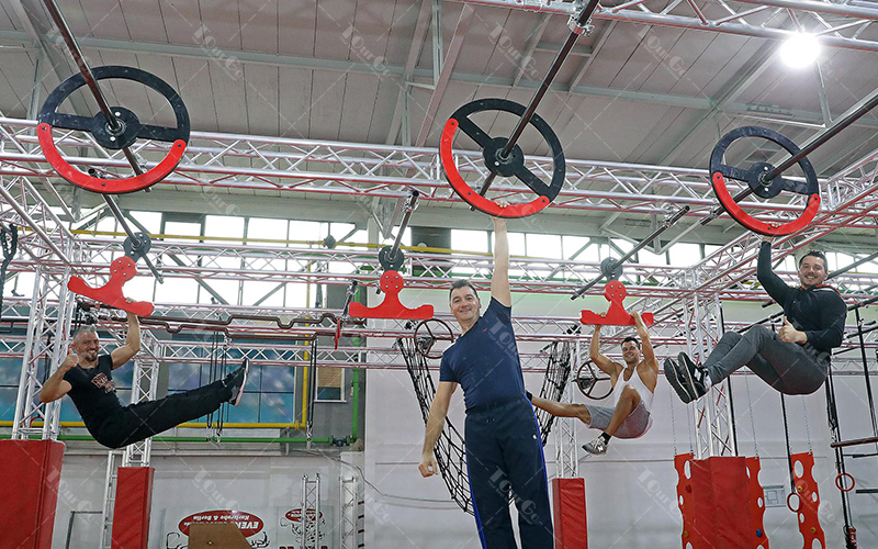 Custom Indoor Outdoor Ninja Warrior Obstacle Course Gym for Adult and Kids