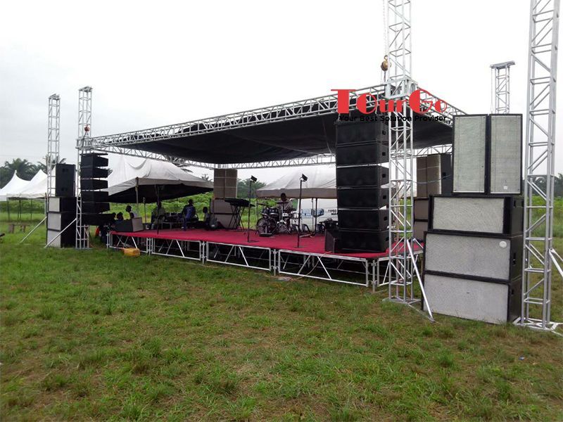 Tourgo Outdoor Aluminum Flat Roof Truss Stage System for Band Show