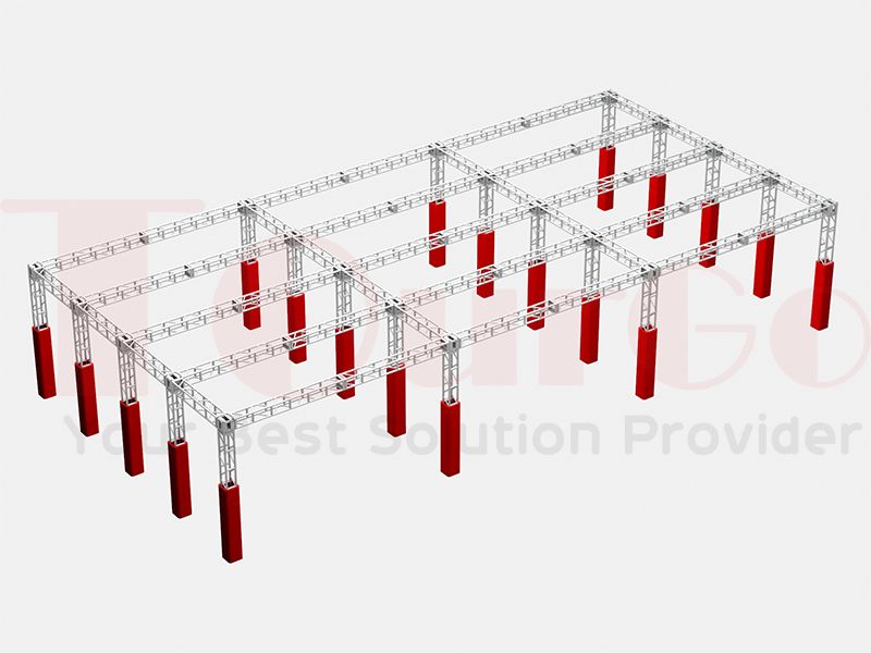 TourGo Ground Level Aluminum Ninja Warrior Truss Structure-4X3