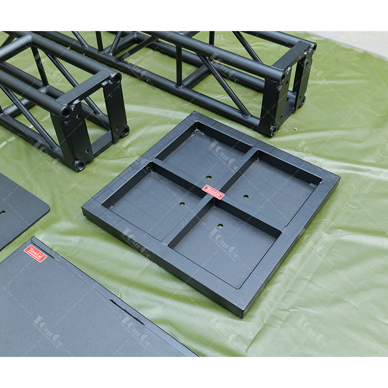 12” 20” 24” 30” black Tomcat square box bolt screw aluminum truss base plate for party DJ stage truss display
