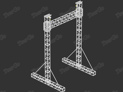 TourGo Aluminum LED Display Screen Support LED Rigging Truss for Trade Show