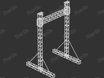 TourGo Aluminum LED Display Screen Support LED Rigging Truss for Trade Show