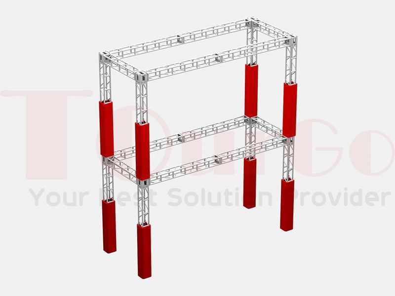 TourGo Multi Level Aluminum Ninja Warrior Truss Structure-1x1x2