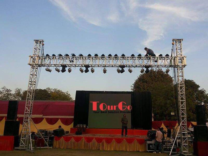 TourGo Background Light and Speaker LED Hanging Truss for Concert