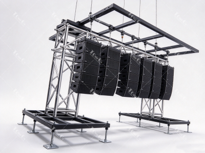 TOURGO Aluminum Line Array Speaker Truss System Released: Modular Fast Assembly with Heavy-Duty Adjustable Base Feet
